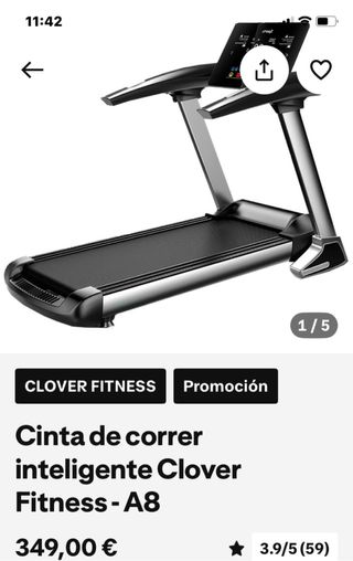Cinta de correr inteligente Clover fitnessA-8