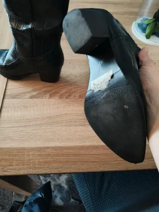 Botas de media caña efecto piel