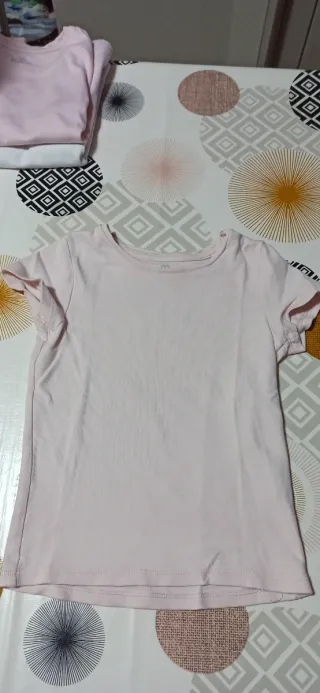 Maglia intima bimba rosa e bianca