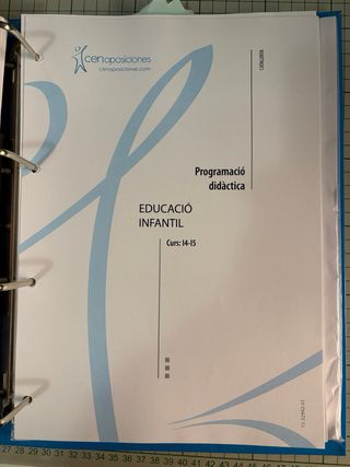 Temario oposcicones educación infantil CEN