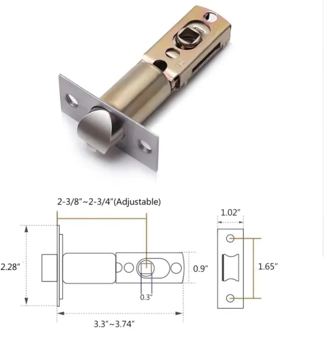 Manilla de puerta con cerradura y llaves
