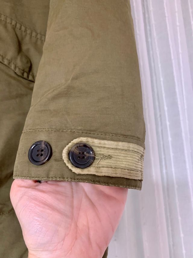 Parka niña Zara verde caqui con capucha