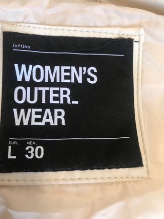 Chaleco TL Mujer Crema Talla Única Sin Estrenar