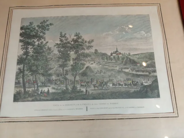 Lámina Fiesta S. Isidro Madrid enmarcada.