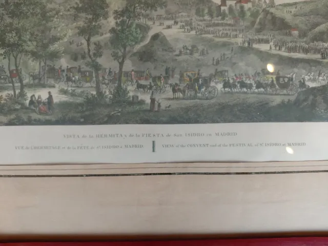 Lámina Fiesta S. Isidro Madrid enmarcada.