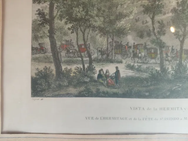 Lámina Fiesta S. Isidro Madrid enmarcada.