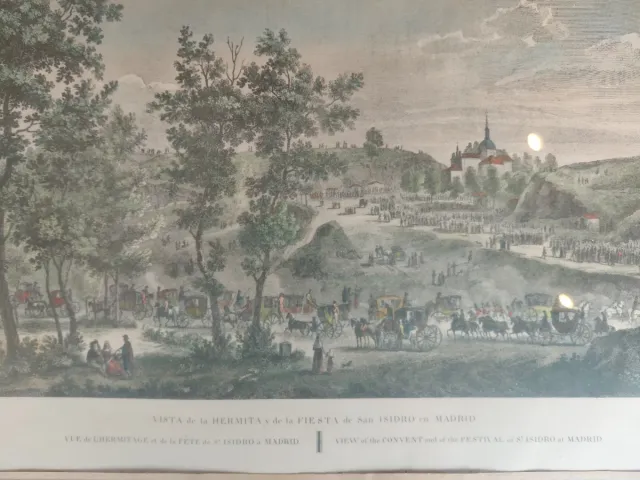 Lámina Fiesta S. Isidro Madrid enmarcada.