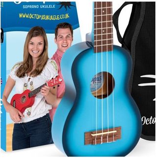 Ukelele Soprano Octopus Azul Cielo Burst