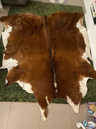 Alfrombra de piel de vaca auténtica - como nueva