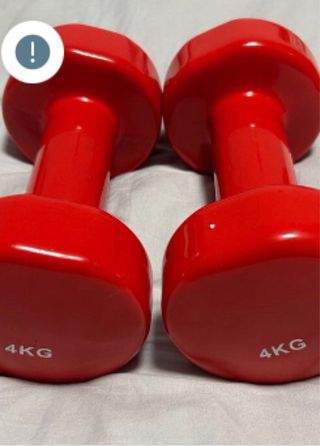 2 Mancuernas Rojas 4kg