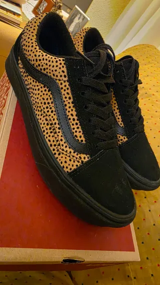 Vans Old Skool Animal Print Negro/Beige