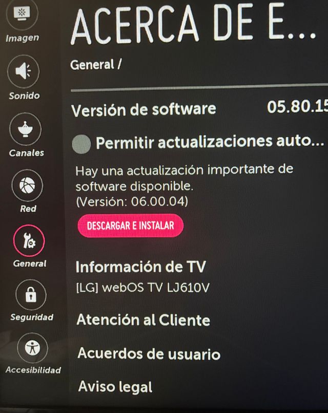 Smart TV LG 32 Pulgadas LJ610V