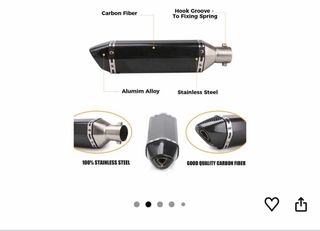 Silenciador escape moto 38-51mm PACEWALKER