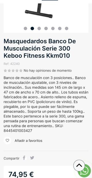 Masquedardos Banco de músculacion