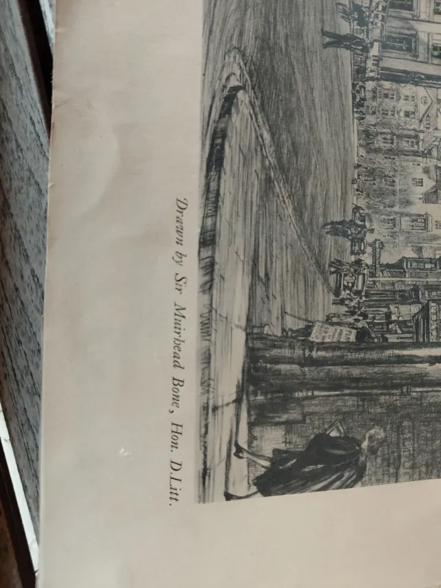 Lámina antigua ciudad inglesa en Beaumont Street