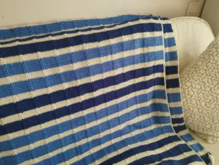 Manta de lana tejida a mano