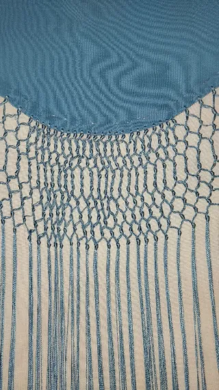 Mantoncillo Flamenco azul