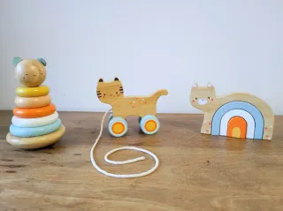 Set 3 Juguetes Bebé Bambú Vertbaudet