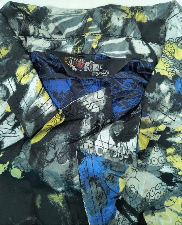 Gabardina estampada multicolor