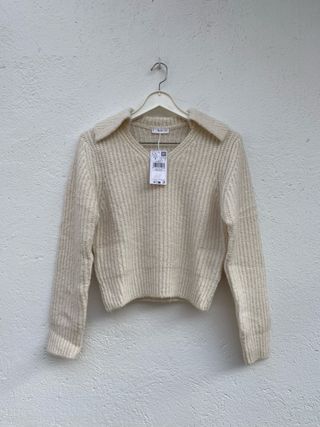 Jersey Punto Cuello Pico Mango Teen