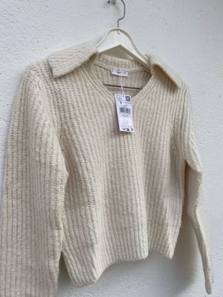 Jersey Punto Cuello Pico Mango Teen