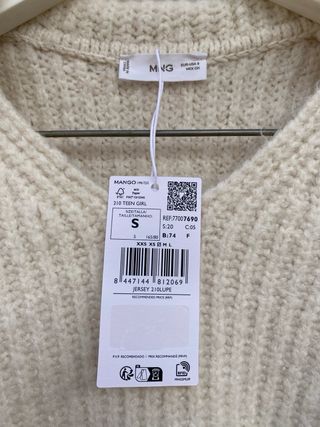 Jersey Punto Cuello Pico Mango Teen