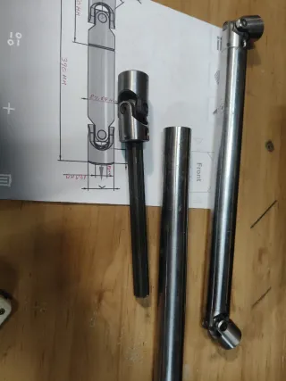 2 Ejes Cardan con Cojinete telescopicas