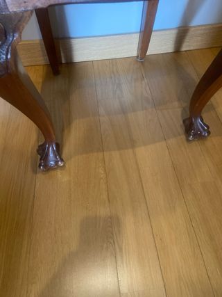 6 Sedie Chippendale in Legno con Rivestimento