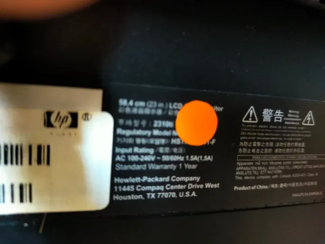 Monitor Táctil HP 2310ti Negro