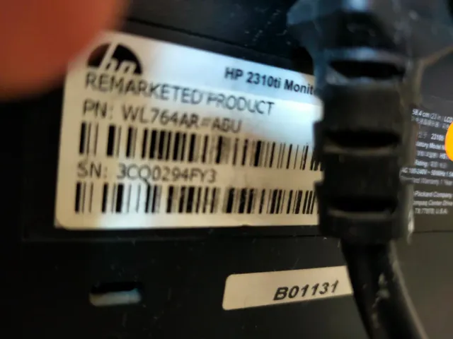 Monitor Táctil HP 2310ti Negro