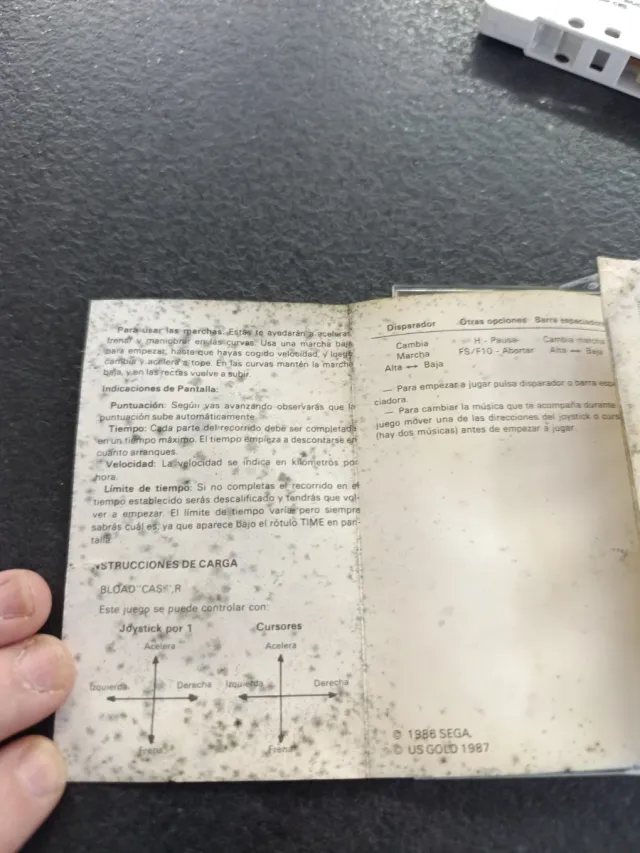 Juego MSX Out Run by U.S. Gold