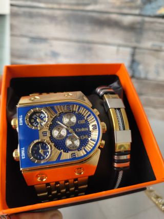 Reloj Dorado + 2 Pulseras