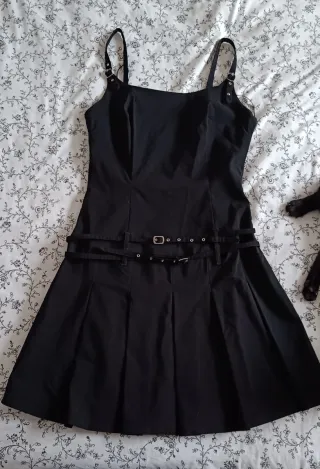 Vestido gótico/punk negro