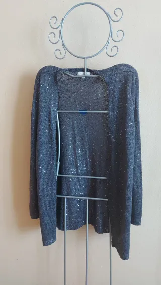 Chaqueta Zendra lentejuelas gris/plata