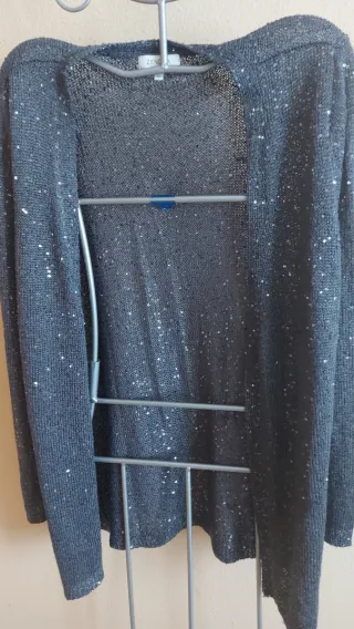 Chaqueta Zendra lentejuelas gris/plata