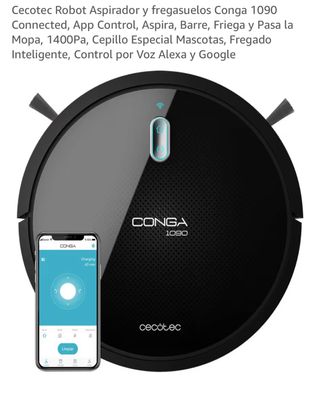Cecotec Conga 1090 Robot Aspirador y Fregasuelos