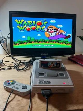 Super Nintendo Snes + Wario's Woods