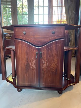 Mueble recibidor con espejo, cajón y puertas