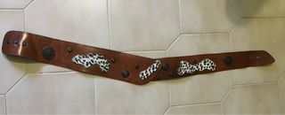 Cintura pelle cuoio e cavallino