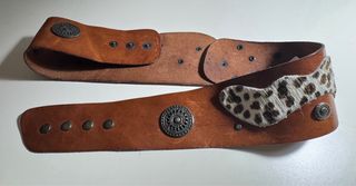 Cintura pelle cuoio e cavallino