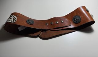 Cintura pelle cuoio e cavallino