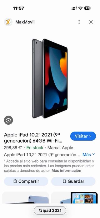 iPad 9ª Gen (2021) + Caja + Funda + Auriculares