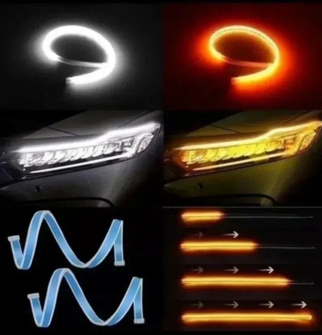 Luci LED diurne ambrate e bianche