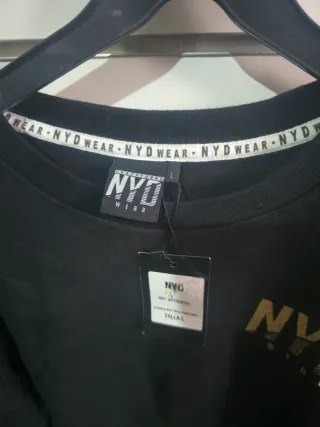 Chándal NYD Negro y Dorado Talla L