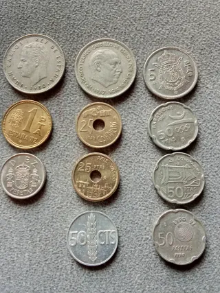 Lote de monedas españolas antiguas