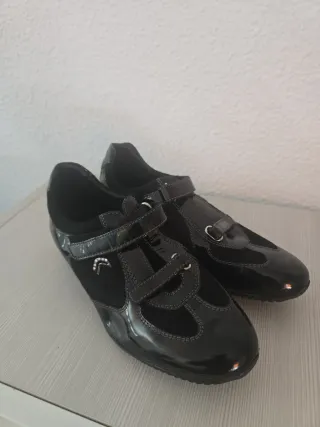Zapatos de vestir negros para mujer, suela de goma