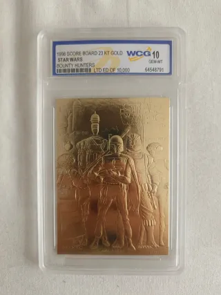 Cartas star wars chapadas en oro x7 Carta Donald