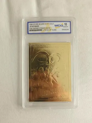 Cartas star wars chapadas en oro x7 Carta Donald