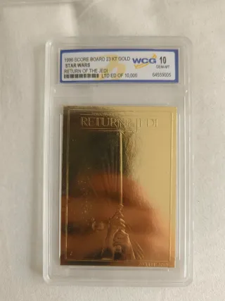 Cartas star wars chapadas en oro x7 Carta Donald