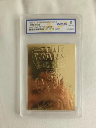 Cartas star wars chapadas en oro x7 Carta Donald